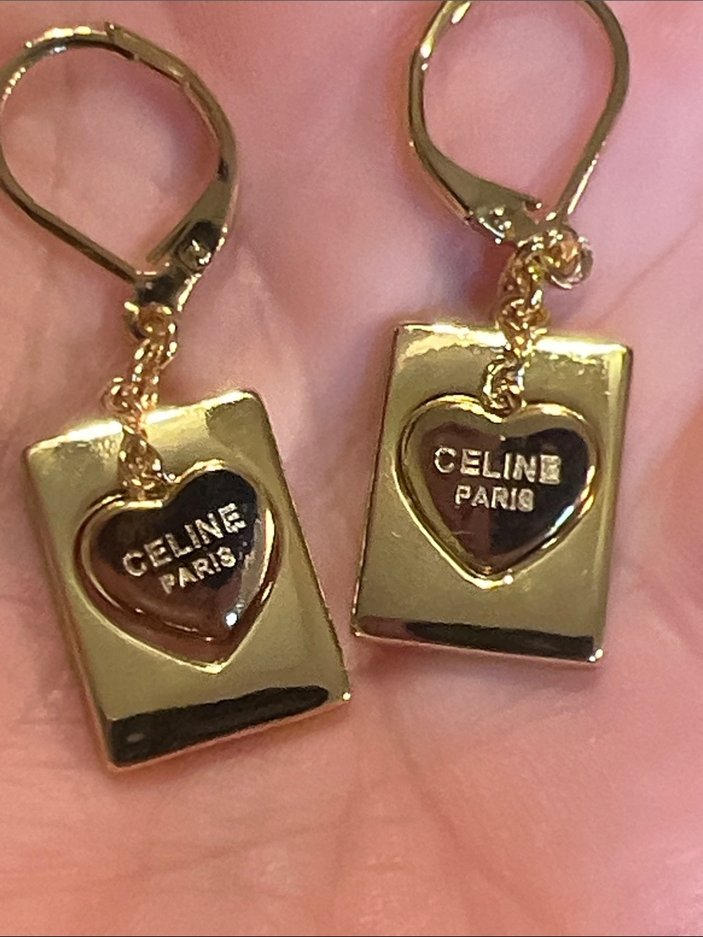 PARIS Gold Heart Drop Earrings – Women's Designer Jewelry